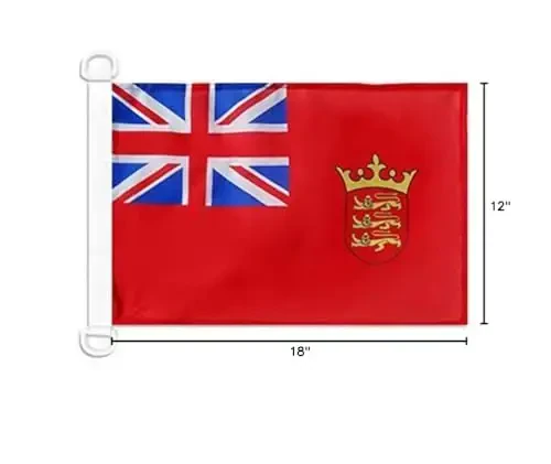 Jersey Civil Ensign NAUTICAL Flag 18'' x 12'' - English - England merchant flags 30 x 45 cm. - Banner 12x18 in for boat - AZ FLAG - 5
