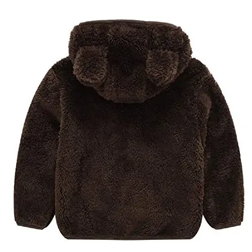JESKIDS Toddler Girls Boys Fleece Hoody Jacket Zip Up Teddy Coat Warm Winter Outwear - 3