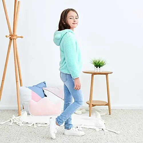 JESKIDS Toddler Girls Boys Fleece Hoody Jacket Zip Up Teddy Coat Warm Winter Outwear - JESKIDS (1)