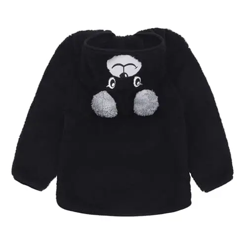 JESKIDS Toddler Girls Boys Fleece Hoody Jacket Zip Up Teddy Coat Warm Winter Outwear - 2