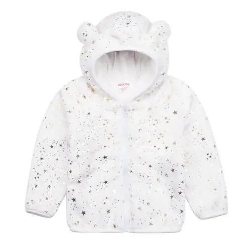 JESKIDS Toddler Girls Boys Fleece Hoody Jacket Zip Up Teddy Coat Warm Winter Outwear - 1