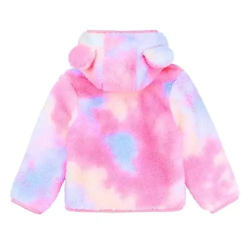JESKIDS Toddler Girls Boys Fleece Hoody Jacket Zip Up Teddy Coat Warm Winter Outwear - 3