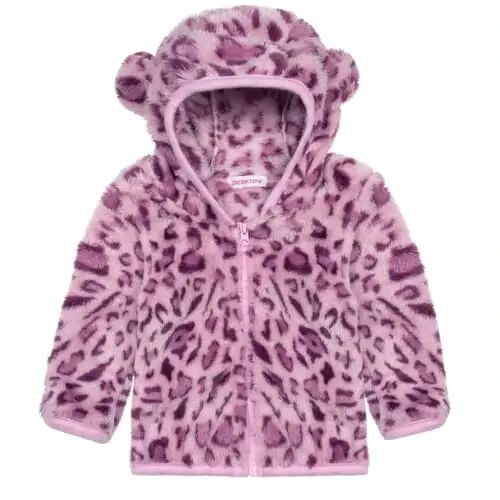 JESKIDS Toddler Girls Boys Fleece Hoody Jacket Zip Up Teddy Coat Warm Winter Outwear - JESKIDS