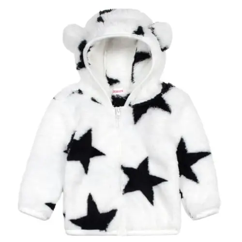 JESKIDS Toddler Girls Boys Fleece Hoody Jacket Zip Up Teddy Coat Warm Winter Outwear - 1