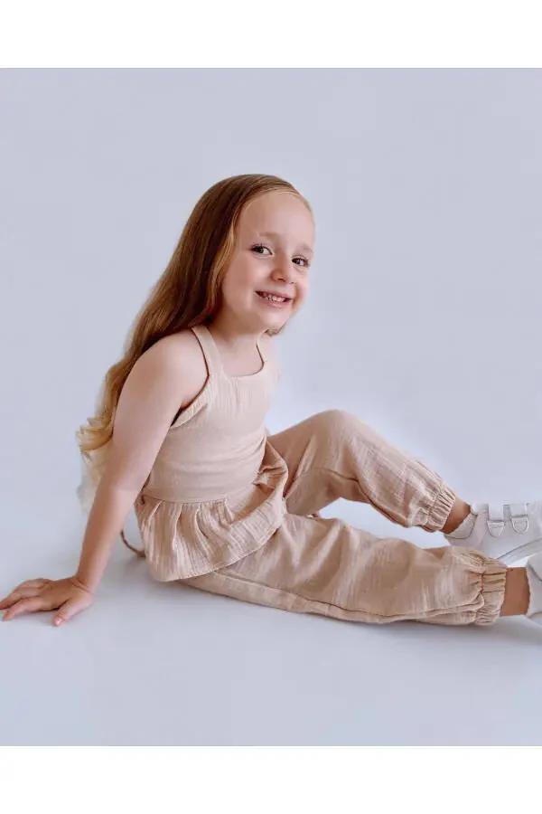 Jessica Baby Girl Jumpsuit Muslin Fabric - 3