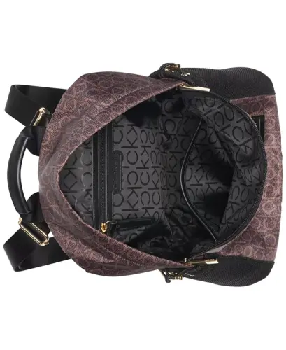 Jessie Mesh Side Pocket Nylon Backpack - Brown Khk - 4