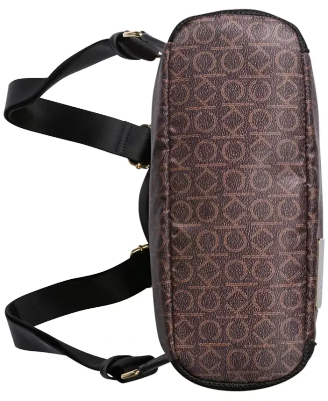 Jessie Mesh Side Pocket Nylon Backpack-Brown Khk - 2