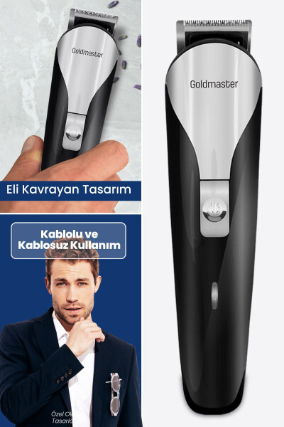 Jest Wired Wireless Stainless Steel Stand Micro Usb 9 in 1 Men's Grooming Set - 7