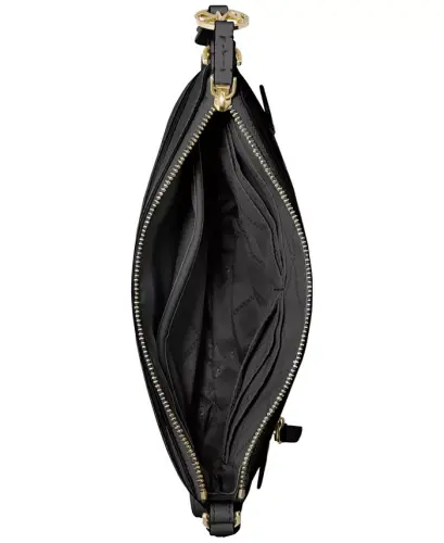 Michael Kors Jet Set Charm Leather Small North South Flat Crossbody Bag - Black - 2