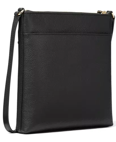Michael Kors Jet Set Charm Leather Small North South Flat Crossbody Bag - Black - 3