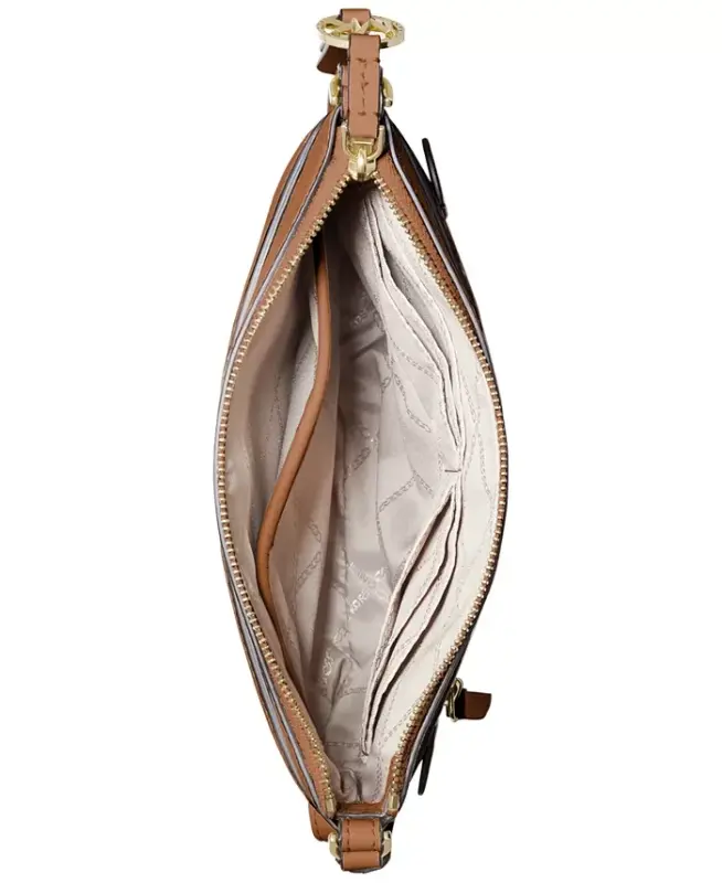 Michael Kors Jet Set Charm Leather Small North South Flat Crossbody Bag - Luggage - 2