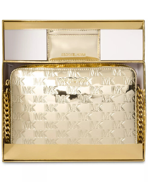 Jet Set Katta Sharq G‘arbiy Crossbody Karta Uchun joyida sovg‘a quti Pale Gold - 2