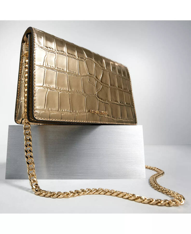 Jet Set Medium Flap Chain Crossbody Pale Gold - 5