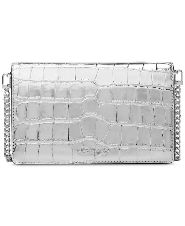 Jet Set Medium Flap Chain Crossbody Silver - 1