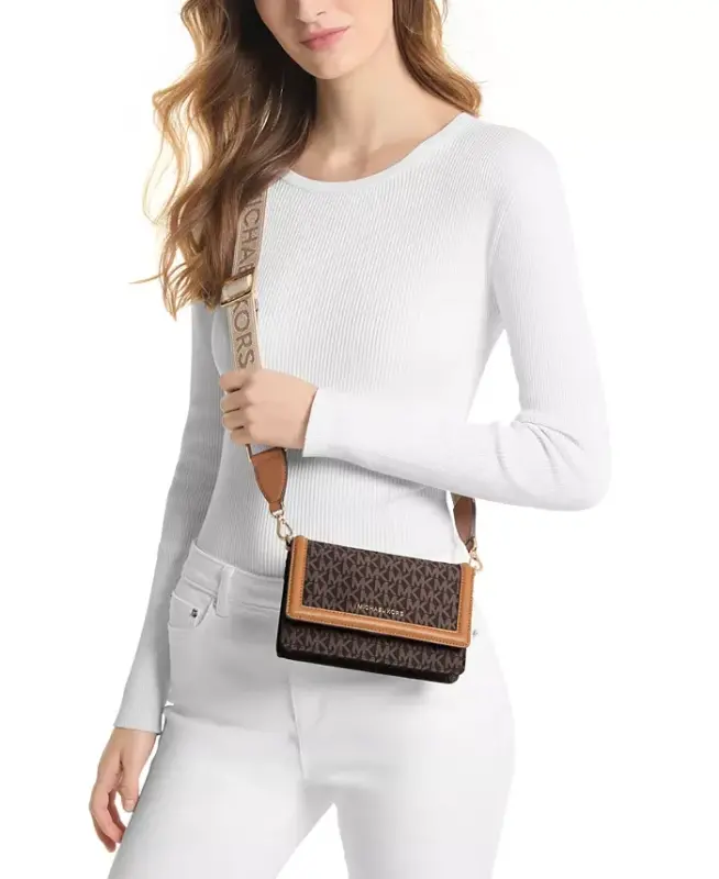 Jet Set Small Logo Crossbody-Brn/acorn - 2