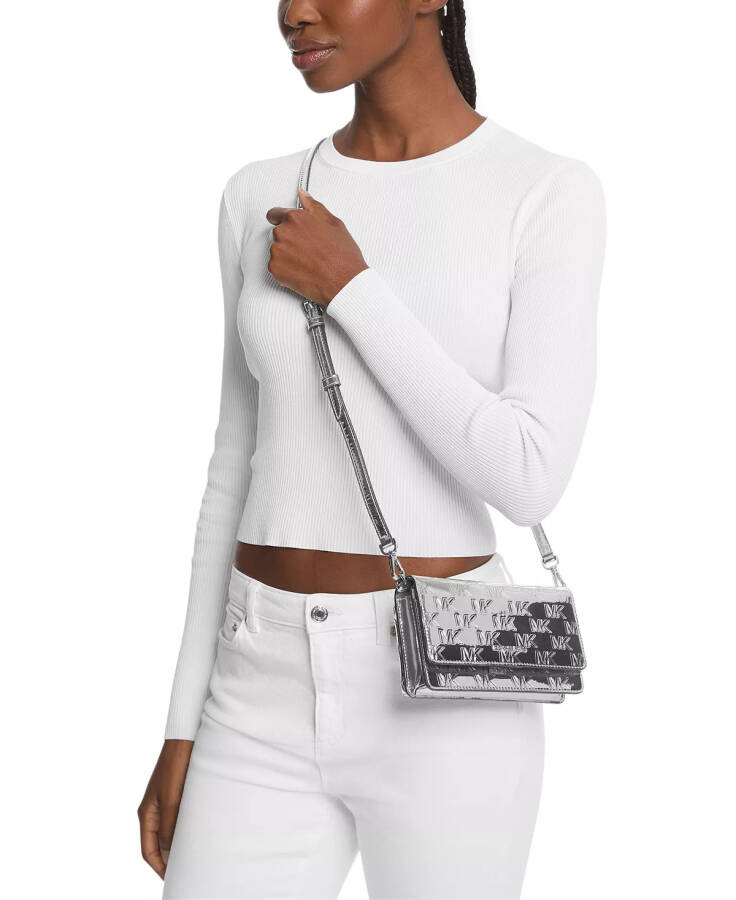 Jet Set Small Phone Crossbody Silver - 2