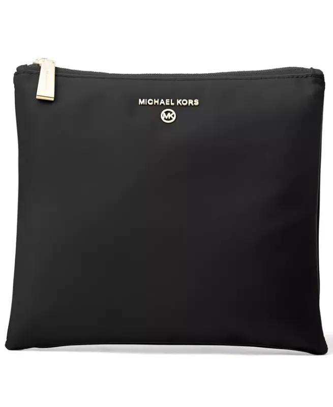 Jet Set Travel Nylon Packable Tote-Black/Gold - 3