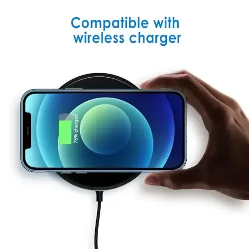 JETech Case для iPhone 12/12 Pro 6.1 дюйма, не желтеющий противоударный чехол-бампер для телефона, прозрачная задняя панель с защитой от царапин (темно-синий) - 4