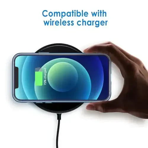 JETech Case для iPhone 12/12 Pro 6.1 дюйма, не желтеющий противоударный чехол для телефона, прозрачная задняя панель с защитой от царапин (джинсовый индиго) - 4