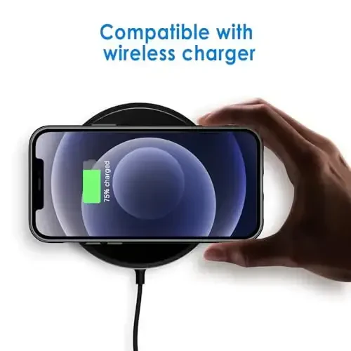 JETech Case для iPhone 12/12 Pro 6.1-Inch, не желтеющий противоударный чехол-бампер для телефона, прозрачная задняя крышка с защитой от царапин (черный) - 4