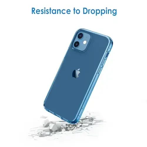 JETech Case for iPhone 12/12 Pro 6.1-Inch, Non-Yellowing Shockproof Phone Bumper Cover, Anti-Scratch Clear Back (Jean Indigo) - 6