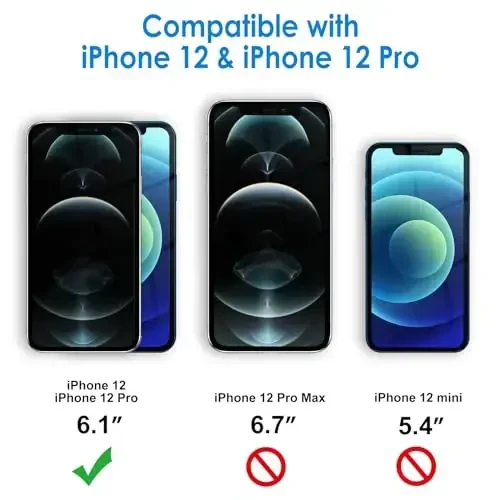 JETech Case for iPhone 12/12 Pro 6.1-Inch, Non-Yellowing Shockproof Phone Bumper Cover, Anti-Scratch Clear Back (Navy) - JETECH (1)