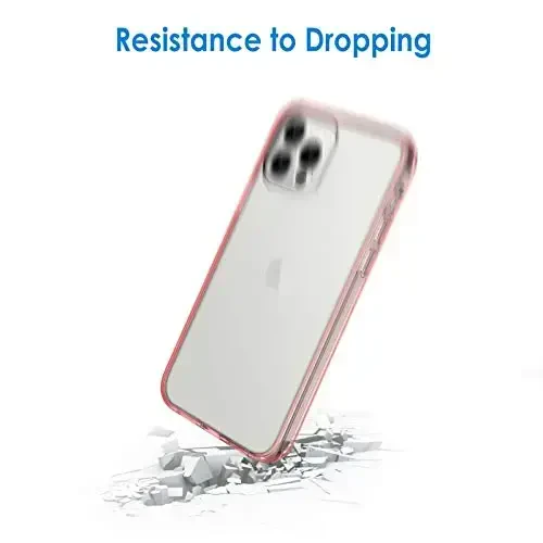 JETech Case for iPhone 12/12 Pro 6.1-Inch, Non-Yellowing Shockproof Phone Bumper Cover, Anti-Scratch Clear Back (Rose Gold) - 6