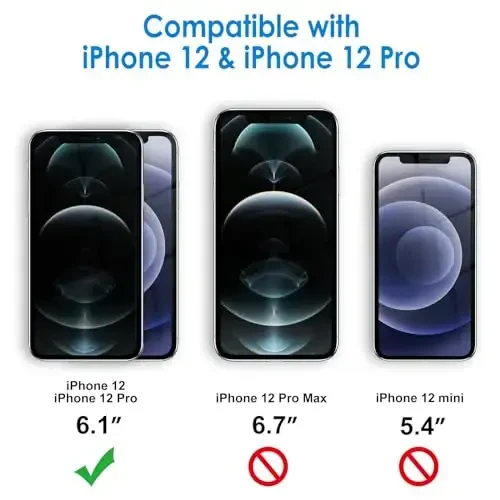 JETech чехол для iPhone 12/12 Pro 6.1 дюйма, не желтеющий противоударный бампер для телефона, прозрачная задняя крышка с защитой от царапин (темно-фиолетовый) - JETECH (1)