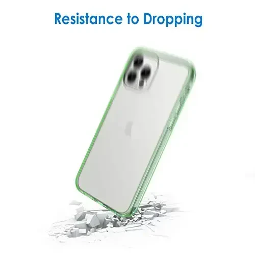 JETech чехол для iPhone 12/12 Pro 6.1 дюйма, не желтеющий противоударный бампер для телефона, прозрачная задняя панель, устойчивая к царапинам (полуночный зеленый) - 6