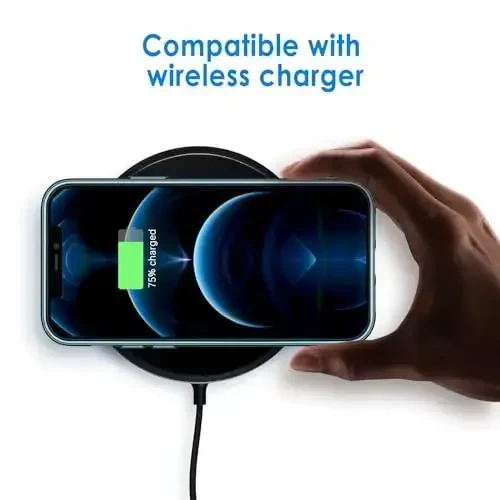 JETech чехол для iPhone 12/12 Pro 6.1 дюйма, не желтеющий противоударный чехол-бампер для телефона, прозрачная задняя крышка с защитой от царапин (тихоокеанский синий) - 4