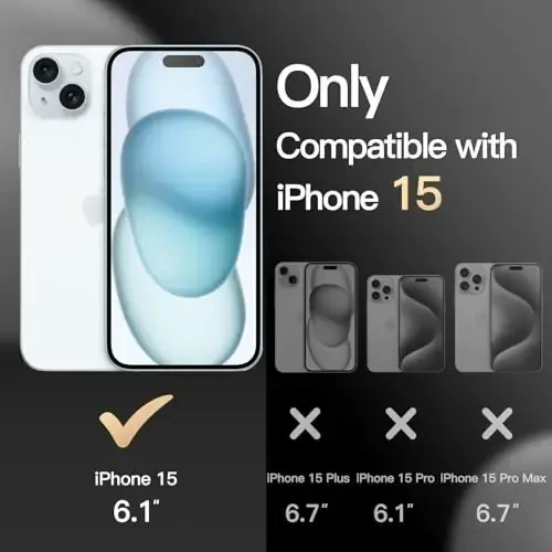 JETech чехол для iPhone 15 6.1 дюйма, прочная двухслойная защита, ударопрочный защитный прочный чехол для телефона с матовой задней панелью (мятно-зеленый) - 2