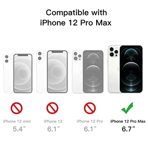 JETech Magnetic Case for iPhone 12 Pro Max 6.7-Inch Compatible with MagSafe Wireless Charging, Shockproof Phone Bumper Cover, Anti-Scratch Clear Back (Rose Gold) - JETECH (1)