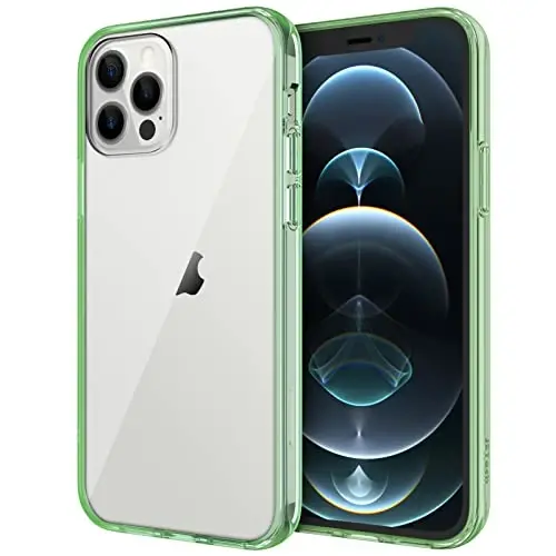 JETech Case for iPhone 12/12 Pro 6.1-Inch, Non-Yellowing Shockproof Phone Bumper Cover, Anti-Scratch Clear Back (Midnight Green) - 1