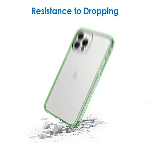 JETech Case for iPhone 12/12 Pro 6.1-Inch, Non-Yellowing Shockproof Phone Bumper Cover, Anti-Scratch Clear Back (Midnight Green) - 6
