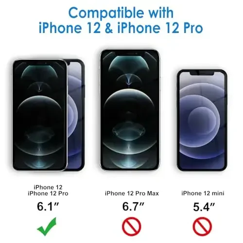 JETech Case for iPhone 12/12 Pro 6.1-Inch, Non-Yellowing Shockproof Phone Bumper Cover, Anti-Scratch Clear Back (Black) - 2