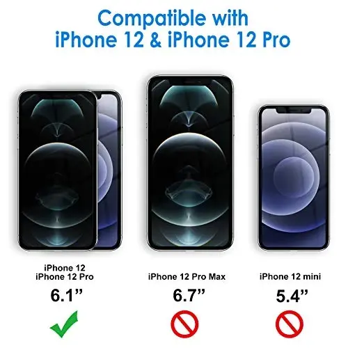 JETech Case for iPhone 12/12 Pro 6.1-Inch, Non-Yellowing Shockproof Phone Bumper Cover, Anti-Scratch Clear Back (HD Clear) - 2