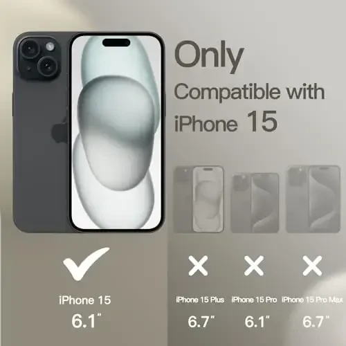 JETech iPhone 15 6.1 dyuym uchun silikon g‘ilof, ipakdek yumshoq, to‘liq himoya qiluvchi telefon g‘ilofi, zarbaga chidamli qoplama (loy rangi) - 2