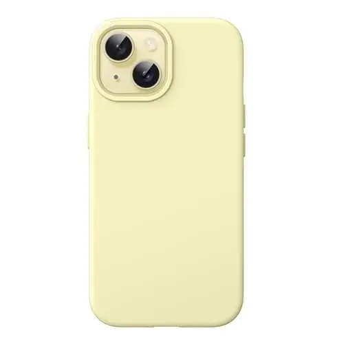 JETech iPhone 15 6.1-İnç için Silikon Kılıf, İpeksi Dokunuşlu Tam Gövde Koruyucu Telefon Kılıfı, Darbeye Dayanıklı Kapak (Sarı) 