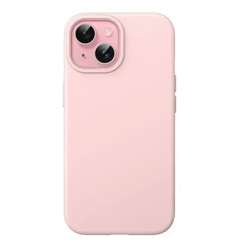 JETech iPhone 15 6.1 İnç için Silikon Kılıf, İpeksi Yumuşak Dokunuşlu Tam Gövde Koruyucu Telefon Kılıfı, Darbeye Dayanıklı Kapak (Pembe) 