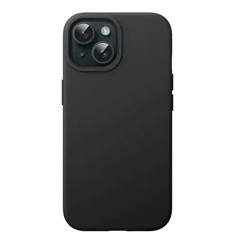JETech iPhone 15 6.1-İnç İçin Silikon Kılıf, İpeksi Yumuşak Dokunuşlu, Tam Vücut Koruyucu Telefon Kılıfı, Darbeye Dayanıklı Kapak (Siyah) 