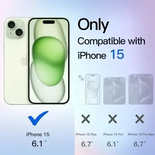 JETech Glitter Case for iPhone 15 6.1-Inch, Bling Sparkle Shockproof Phone Bumper Cover, Cute Sparkly for Women and Girls (Green) - 2