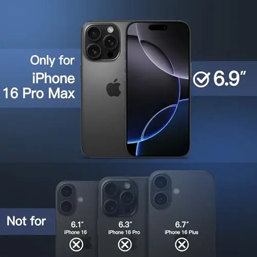 JETech Matte Case for iPhone 16 Pro Max, Black | Military-Grade Protection, Frosted Matte Back, Anti-Fingerprint Finish, Shockproof Design - JETECH (1)