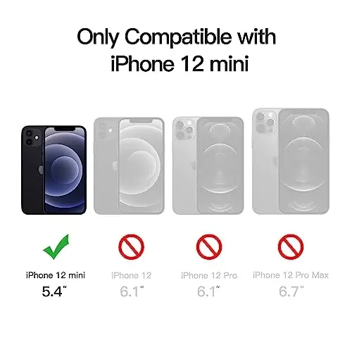 JETech Magnetic Case for iPhone 12 Mini 5.4-Inch Compatible with MagSafe, Translucent Matte Back Slim Shockproof Phone Cover (Dark Green) - 2