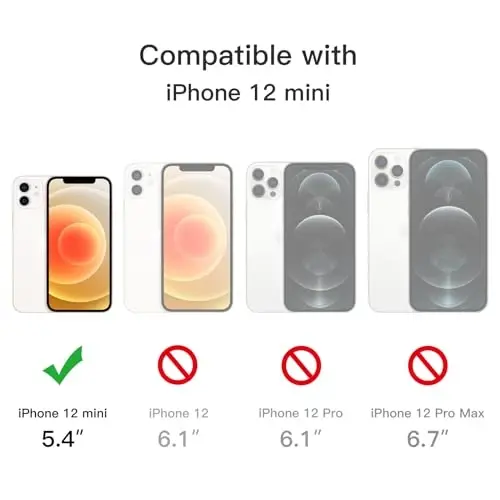 JETech Magnetic Case for iPhone 12 Mini 5.4-Inch Compatible with MagSafe, Translucent Matte Back Slim Shockproof Phone Cover (White) - 2