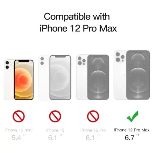 JETech Magnetic Case for iPhone 12 Pro Max 6.7-Inch Compatible with MagSafe Wireless Charging, Shockproof Phone Bumper Cover, Anti-Scratch Clear Back (Pacific Blue) - JETECH (1)