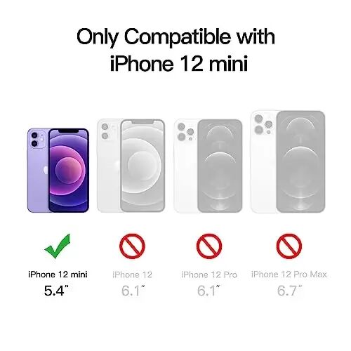 JETech Magnetic Case for iPhone 12 Mini 5.4-Inch Compatible with MagSafe, Translucent Matte Back Slim Shockproof Phone Cover (Light Purple) - 2