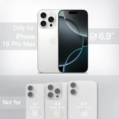 JETech Matte Case for iPhone 16 Pro, White Titanium | Military-Grade Protection, Frosted Matte Back, Anti-Fingerprint Finish, Shockproof Design - JETECH (1)