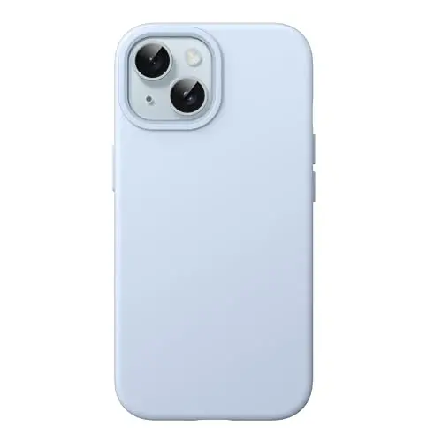 JETech Silicone Case for iPhone 15 6.1-Inch, Silky-Soft Touch Full-Body Protective Phone Case, Shockproof Cover (Blue) - 1