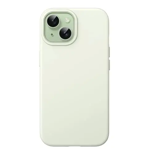JETech Silicone Case for iPhone 15 6.1-Inch, Silky-Soft Touch Full-Body Protective Phone Case, Shockproof Cover (Green) 