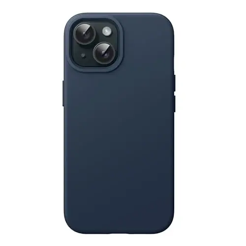 JETech Silicone Case for iPhone 15 6.1-Inch, Silky-Soft Touch Full-Body Protective Phone Case, Shockproof Cover (Navy) 